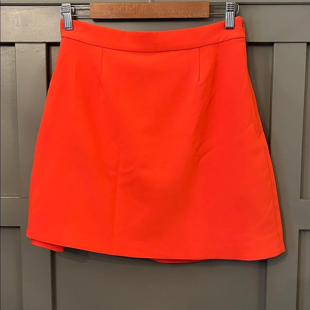 NBD Draped Tulip Mini Skirt Orange Size Small New NWT
